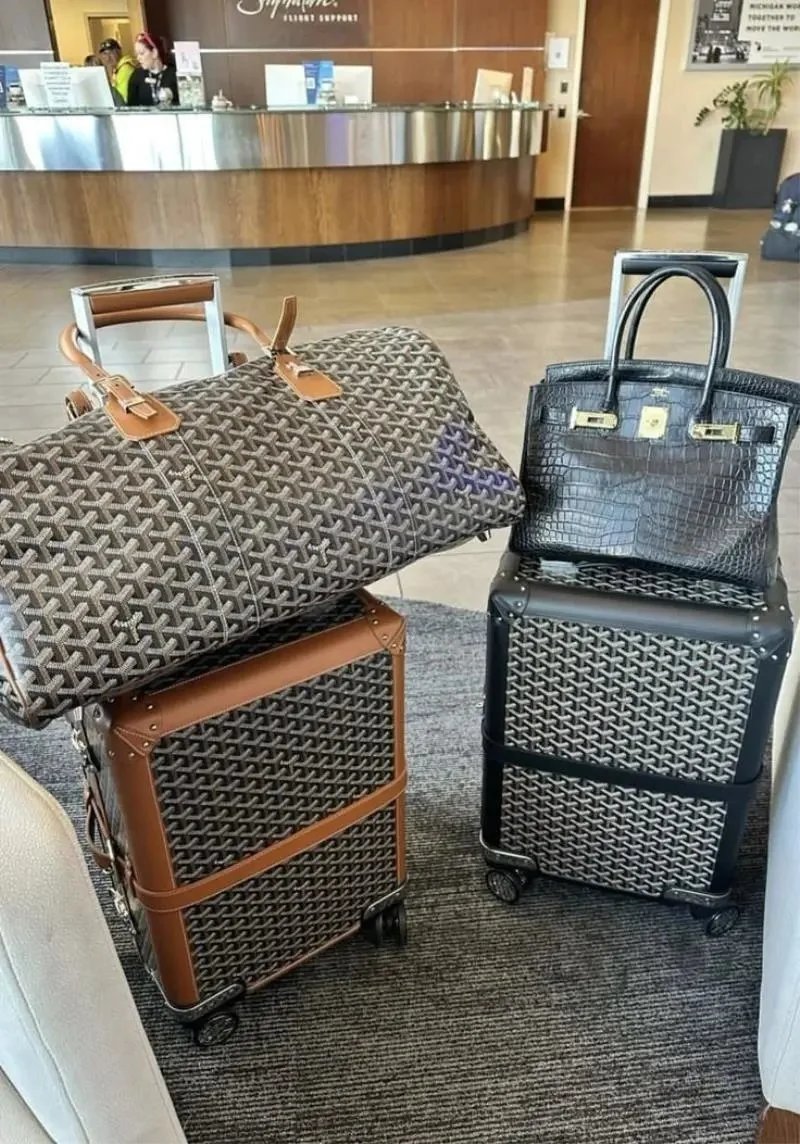 Goyard Saint Louis Duffle Bag Green Monogram Travel Bag - 6