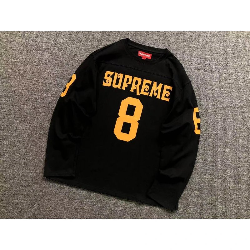 E589#长袖足球球衣黑色