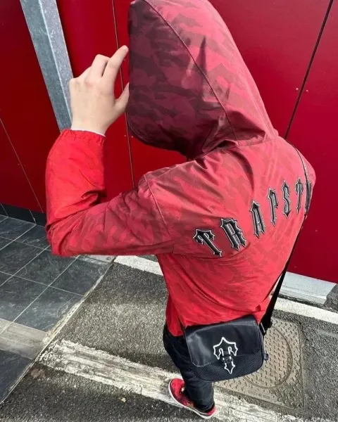 Trapstar Windbreaker Jacket Burgundy Outerwear - 3