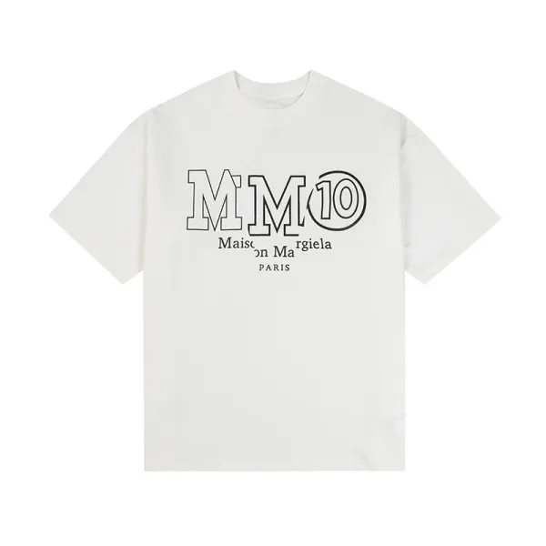 Maison Margiela MM10 Logo Print White T-Shirt - 1