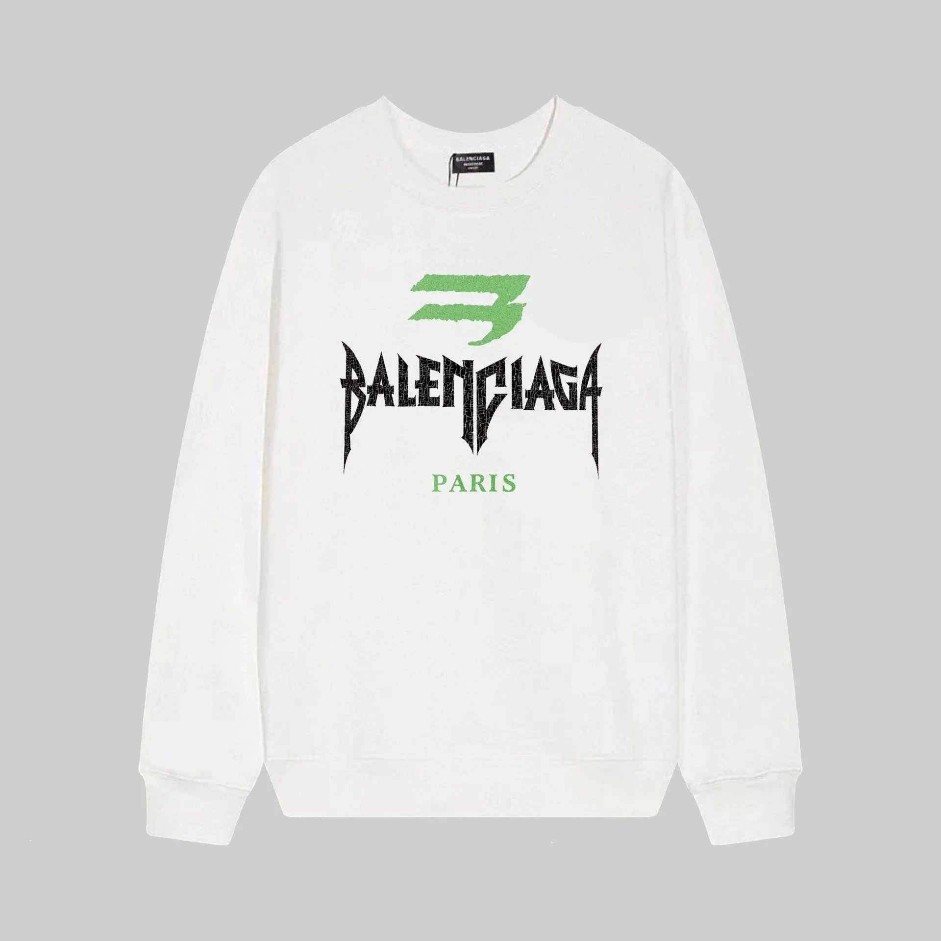 Balenciaga Logo Graphic Black Hoodie - 5