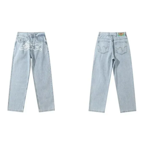 A Bathing Ape x Gallery Dept. Embroidered Denim Jeans Blue - 6