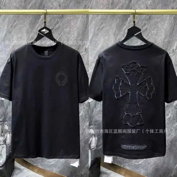Chrome Hearts Cross Embroidered Black T-Shirt - 1