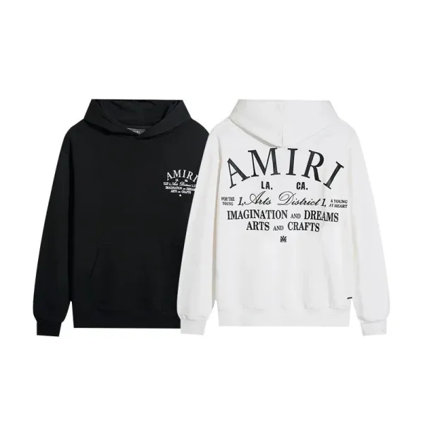 Amiri Tie-Dye Sleeve Hoodie Black - 6