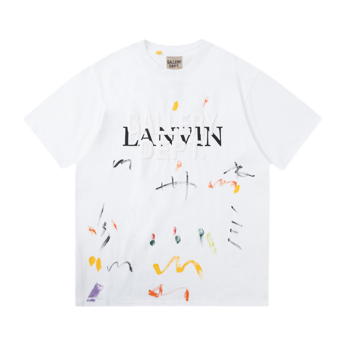 Lanvin x Josie Thomas Art On Display Striped Graphic T-Shirt product detail 2 in Litbuy spreadsheet finds