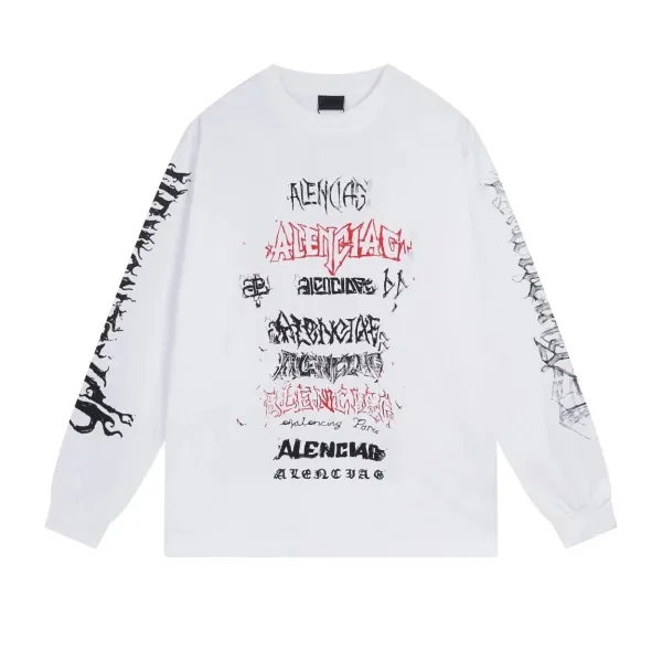 Balenciaga Multi-Logo Print Oversized T-Shirt Pink - 10