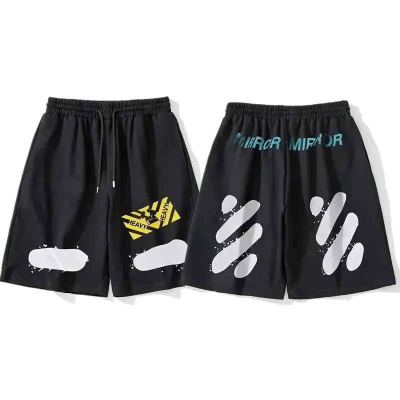 Off-White Industrial Print Shorts Black/Green - 5