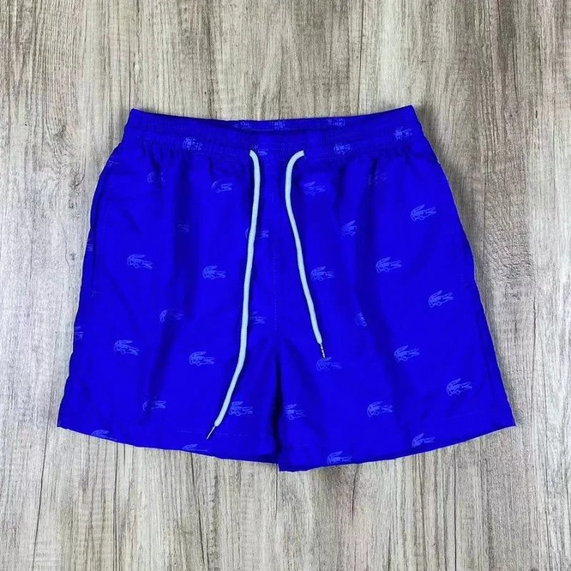 Lacoste All-Over Crocodile Print Swim Shorts Royal Blue - 1