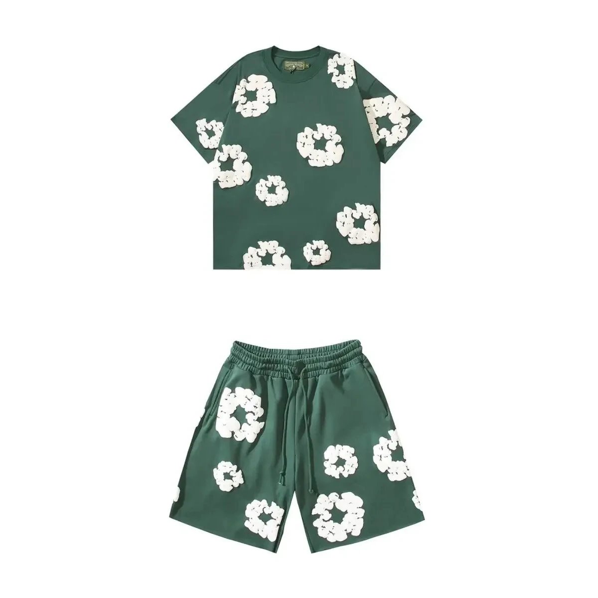 Gallery Dept. Floral Appliqué Set Green Casual-Set - 1