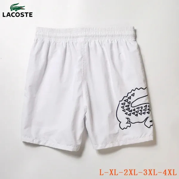 Lacoste Swim Shorts All-Over Croc Print Solid Color Shorts - 18