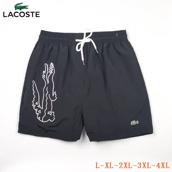Lacoste Swim Shorts All-Over Croc Print Solid Color Shorts - 21