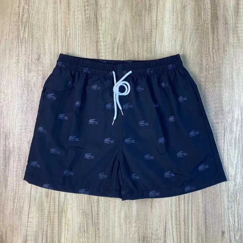 Lacoste All-Over Crocodile Print Navy Swim Shorts - 1