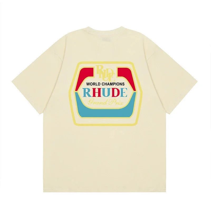 Rhude World Champions Graphic T-Shirt Beige - 1