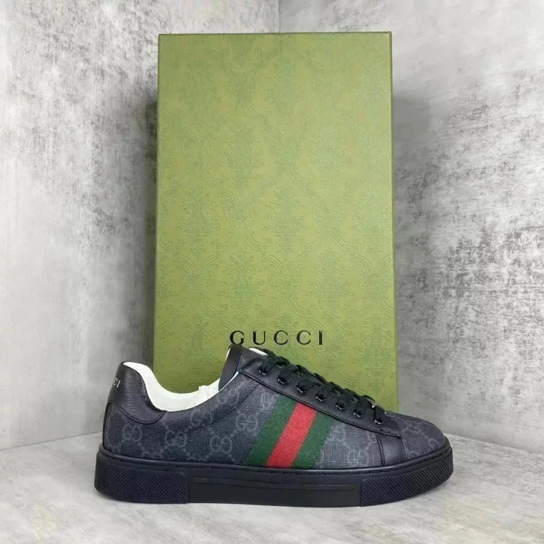 Gucci Ace Embroidered Bee and Star White Sneakers - 5