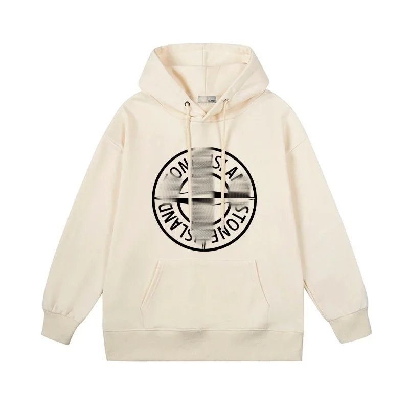 Stone Island Compass Logo Hoodie Gray - 8