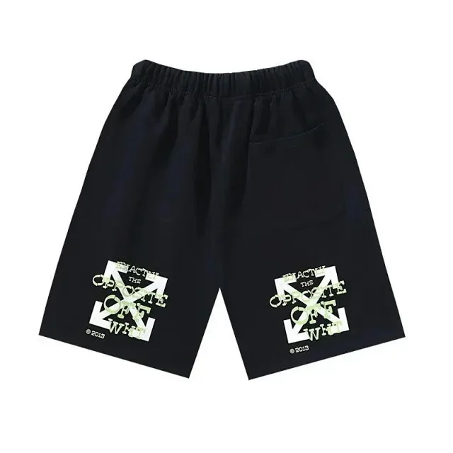 Off-White Shorts Elastic-waist drawstring graphic product detail image 6