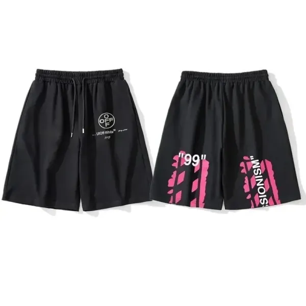 Off-White '99' Graphic Shorts Black - 1