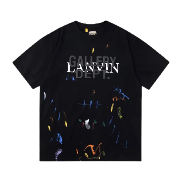 Lanvin Paris Embossed Logo Black T-Shirt - 3
