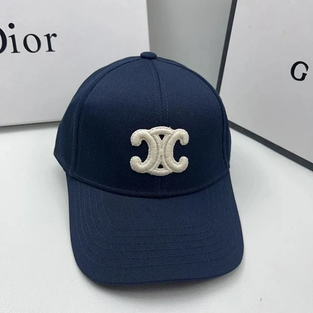 Celine Hats Embroidered Triomphe Logo Baseball Cap product detail image 2