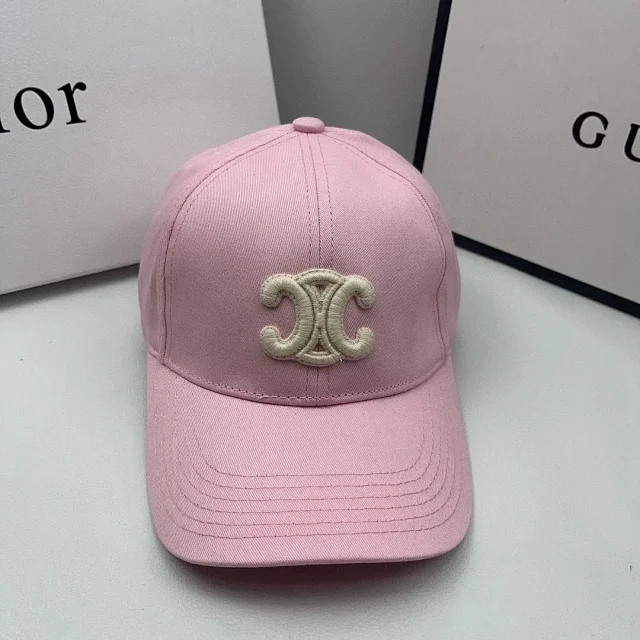 Celine Hats Embroidered Triomphe Logo Baseball Cap product detail image 4