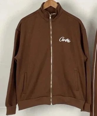 Corteiz Track Jacket Brown Outerwear