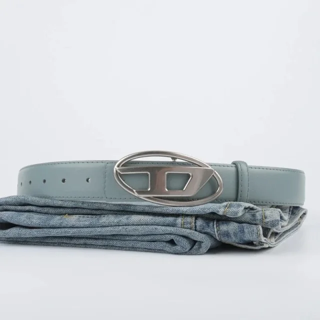 Unbranded Belts Cowhide belt with oval cutout buckle product detail image 6