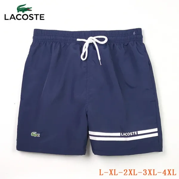 Lacoste Swim Shorts All-Over Croc Print Solid Color Shorts - 41