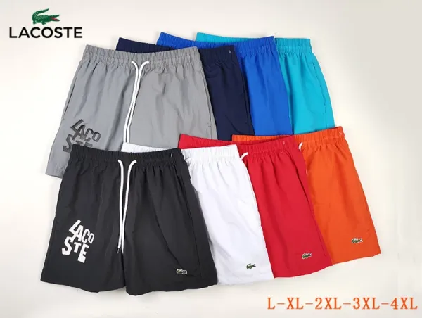 Lacoste Swim Shorts All-Over Croc Print Solid Color Shorts - 49