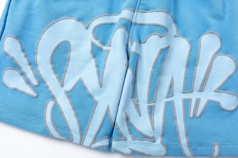 Gallery Dept. Graffiti Print Sweat Shorts Gray Pink - 8