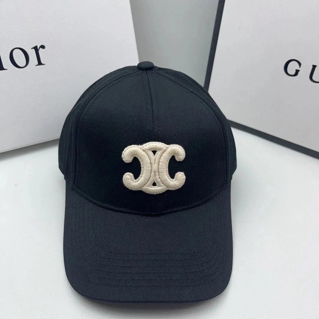 Chanel CC Logo Embroidered Black Baseball Cap - 6