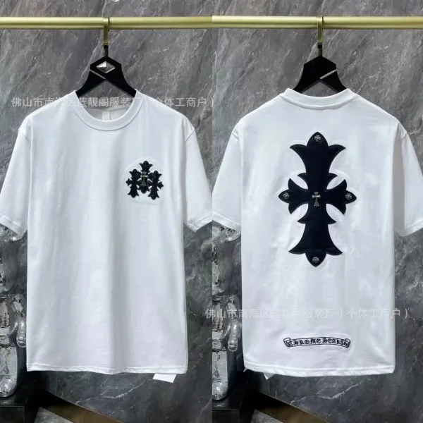 Chrome Hearts Cross Embroidered White T-Shirt - 1