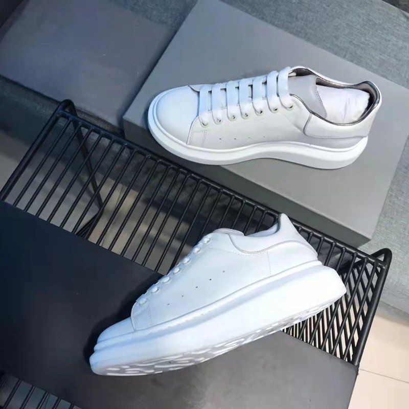 Alexander McQueen Oversized Sole White Sneakers - 1