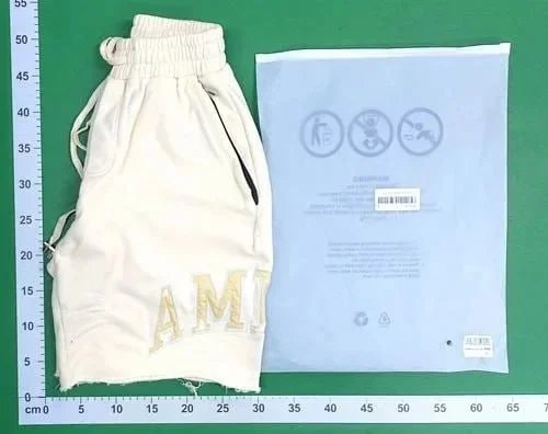 Amiri Script Logo Shorts Army Green - 6