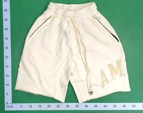 Amiri Script Logo Shorts Army Green - 4