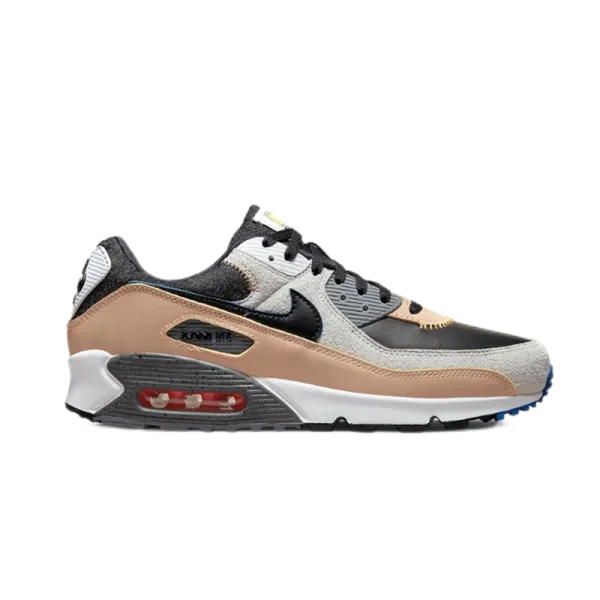 Nike Air Max 90 Beige Purple Pink Running Shoes - 31