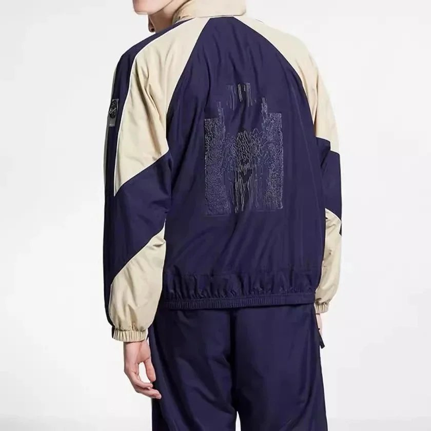 Corteiz Windbreaker Jacket Navy and Beige - 3