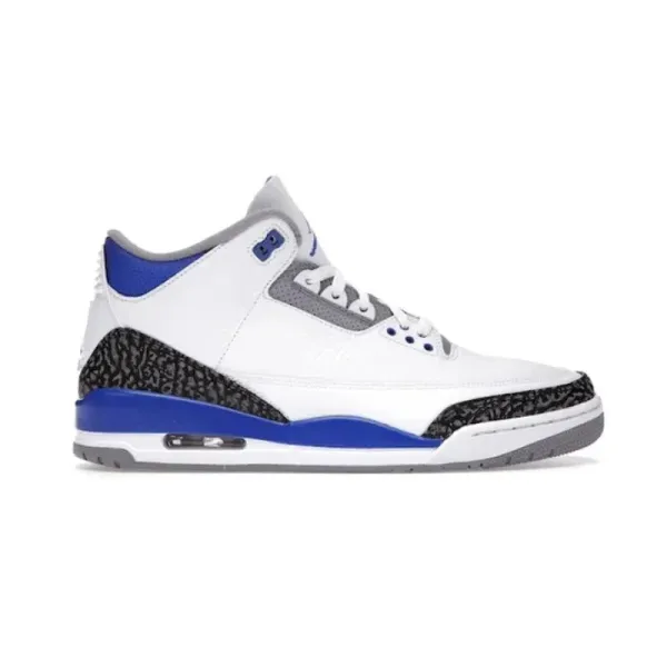 Air Jordan 3 White Royal Cement Sneakers - 1