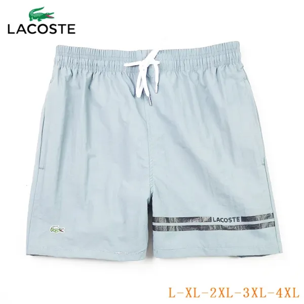 Lacoste Swim Shorts All-Over Croc Print Solid Color Shorts - 42