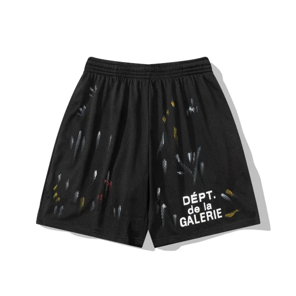 Gallery Dept. Paint Splatter Mesh Shorts Black - 1