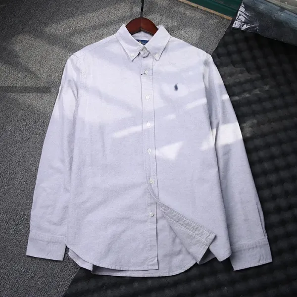 Ralph Lauren Oxford Shirt Light Gray Shirt - 1