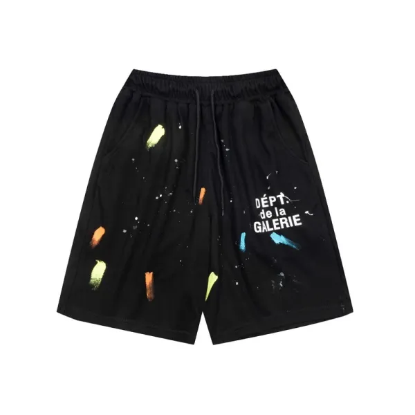 Gallery Dept. Paint Splatter Shorts Black - 1