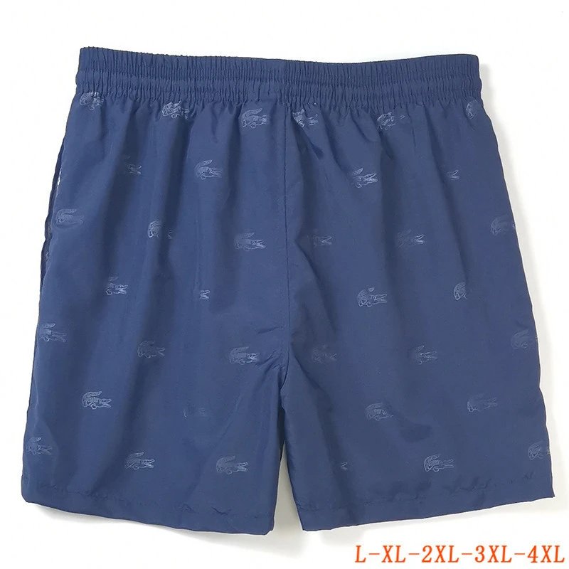 Lacoste Swim Shorts All-Over Croc Print Solid Color Shorts - 38
