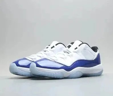 White Blue Low Top