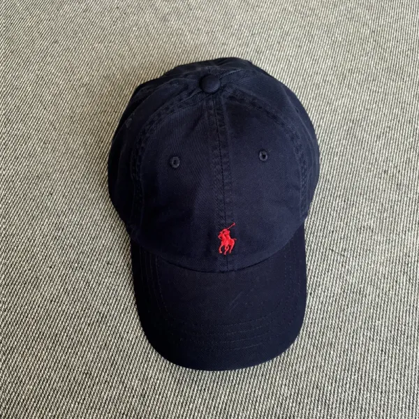 Ralph Lauren Polo Pony Embroidered Navy Baseball Cap - 1