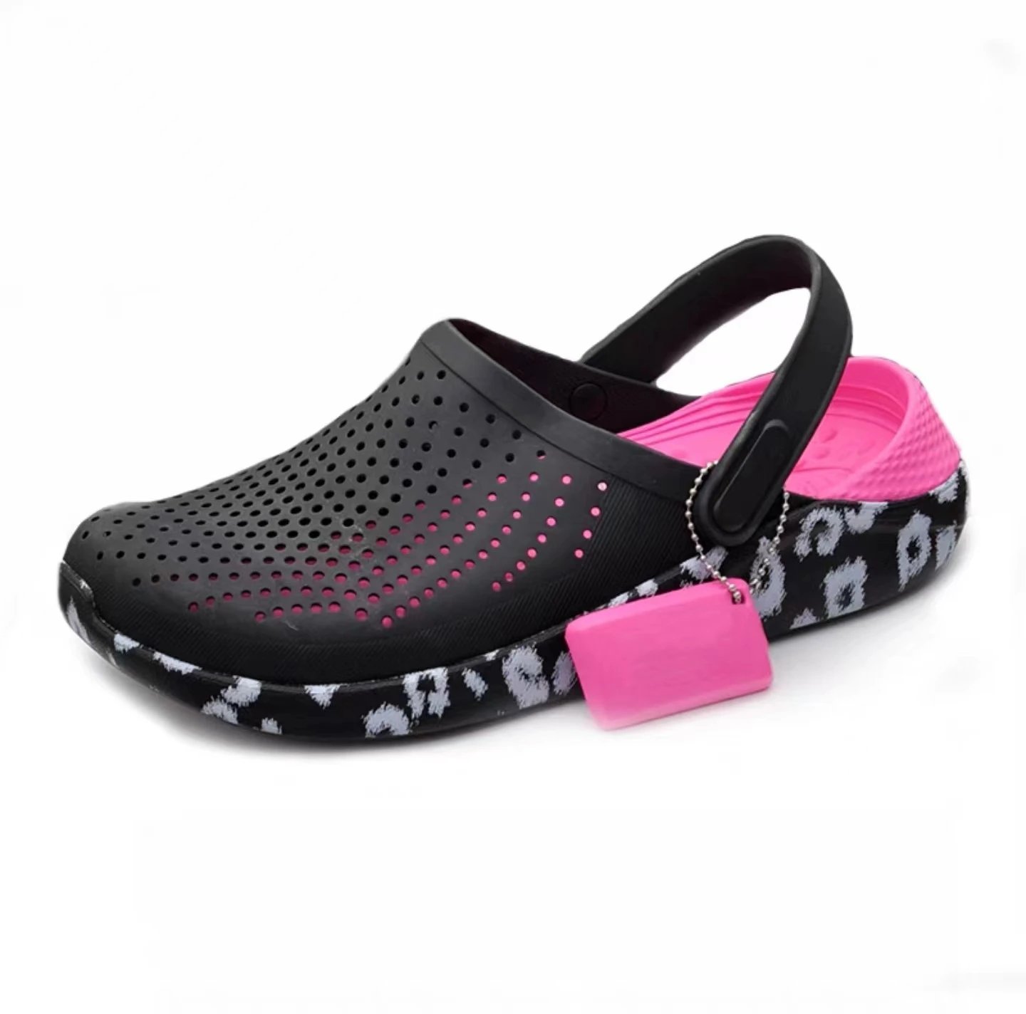 Crocs Classic Leopard Print Clog Pink Black - 17