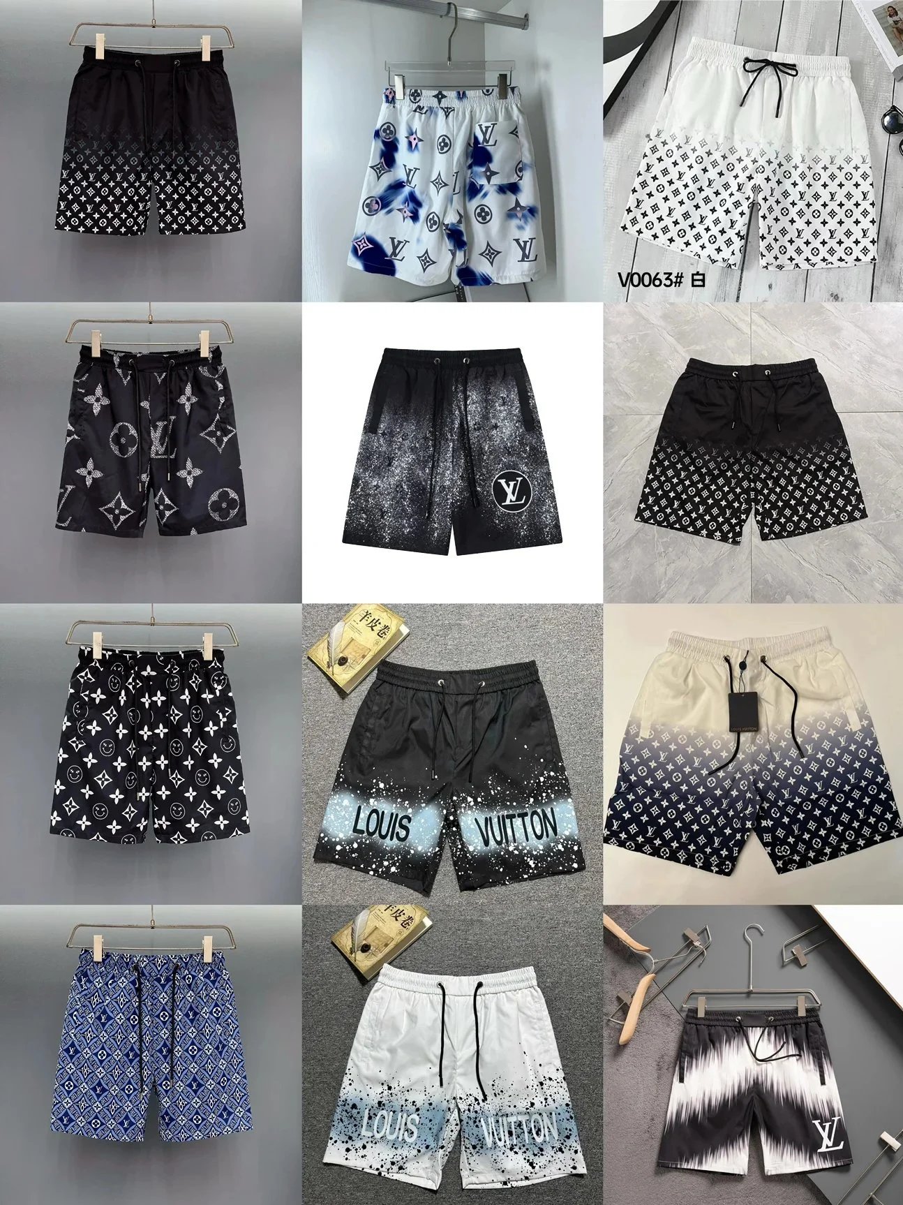 Louis Vuitton Men's Shorts in Various Patterns and Colors
