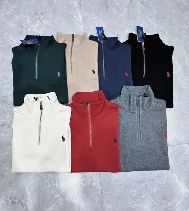 Polo Ralph Lauren Hoodies & Sweatshirts Quarter-Zip Mock-Neck Sweatshirt with Embroidered Pony product detail image 3