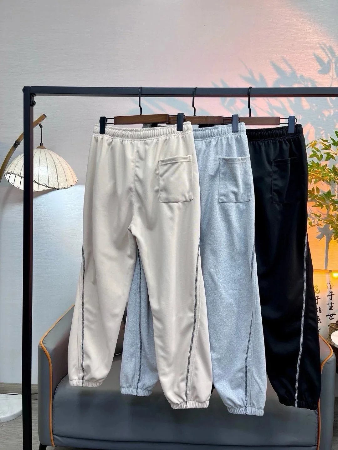 Air Jordan Sweatpants Beige with Contrast Stitching Sweatpants - 3