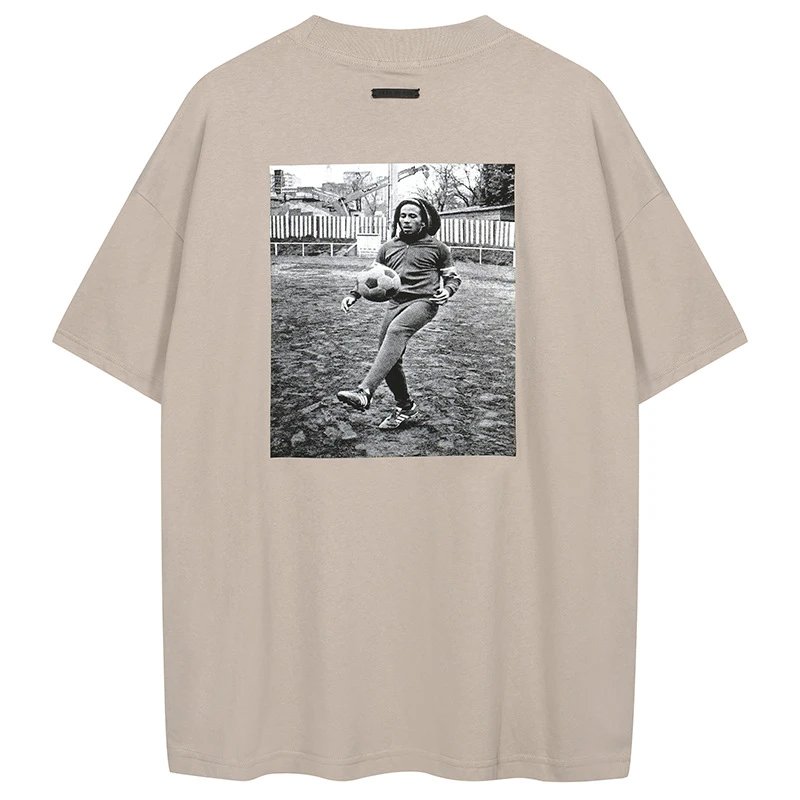 Off-White Three Lines Photo Print Beige T-Shirt - 4