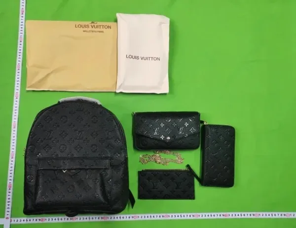 Louis Vuitton Monogram Empreinte Black Backpack, Pochette, and Wallet Set - 4